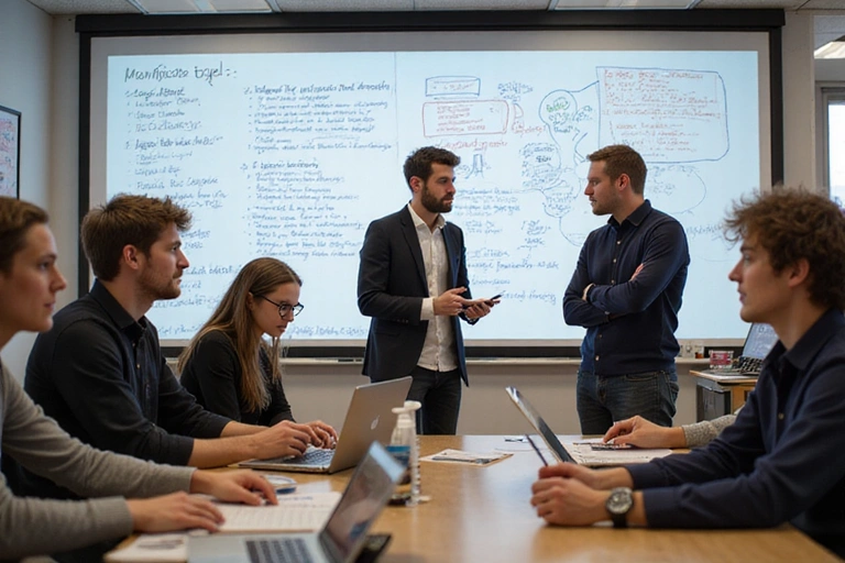 Early team working in a startup office