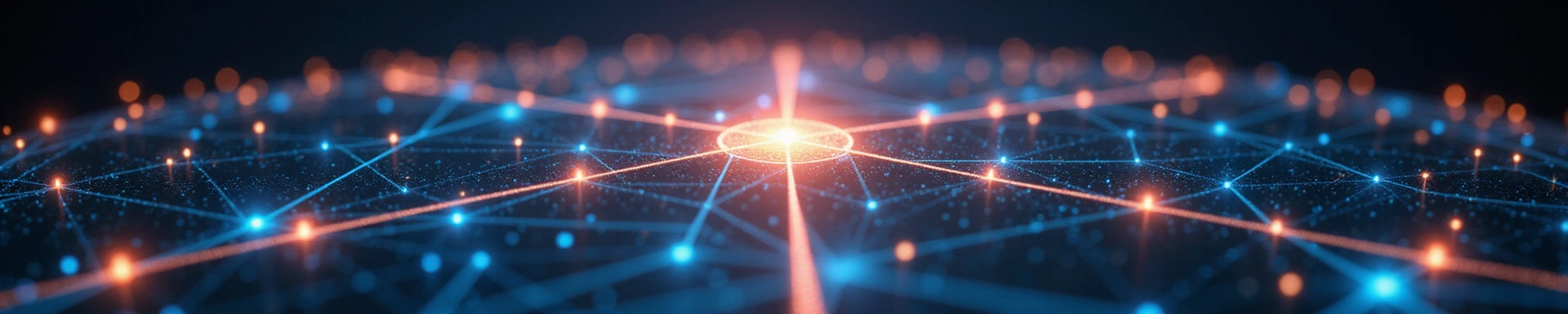 Abstract digital network connecting diverse data points, symbolizing insights and innovation.