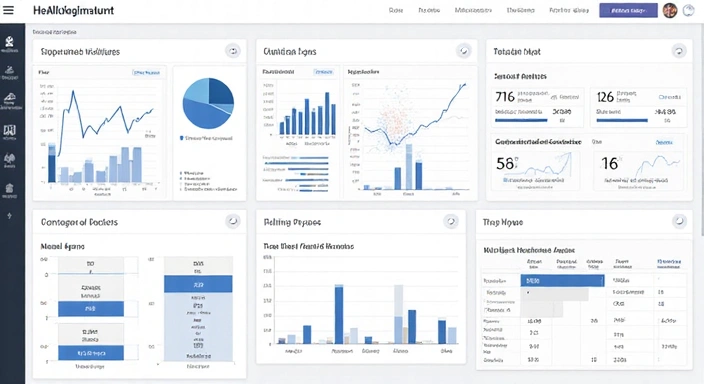 Screenshot of a data visualization dashboard for a healthcare analytics project.